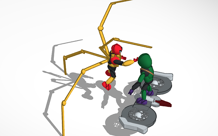 3D design spiderman vs green goblin 2.5 - Tinkercad