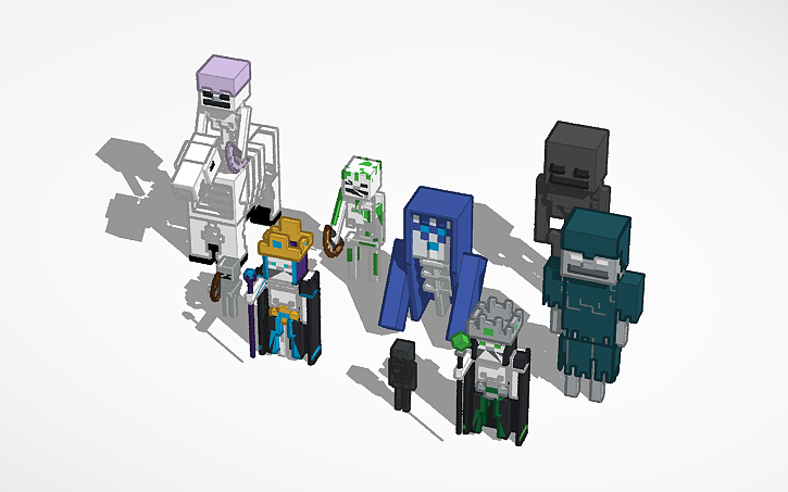 3D design My Minecraft skeleton collection - Tinkercad