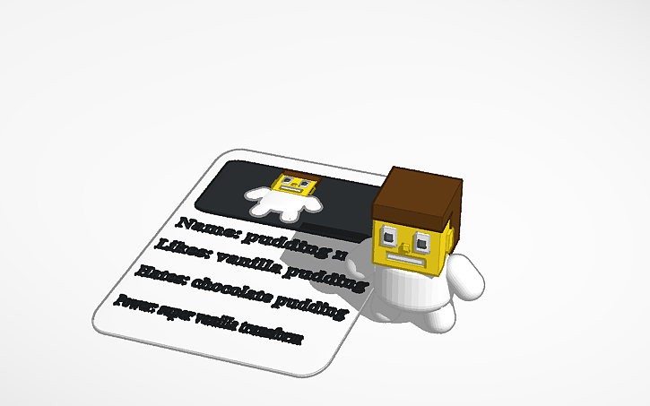 3D design Pudding man 3d version too - Tinkercad