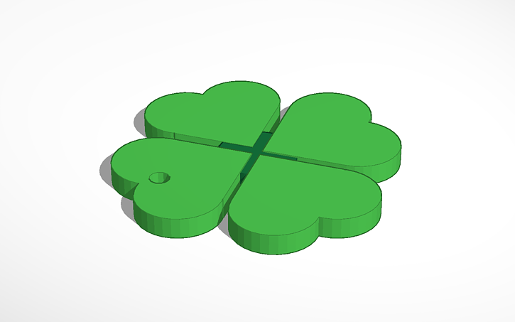 3D design Clover necklace - Tinkercad
