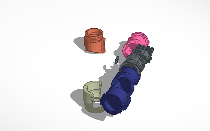 3D design arm exo skeleton armour piece - Tinkercad