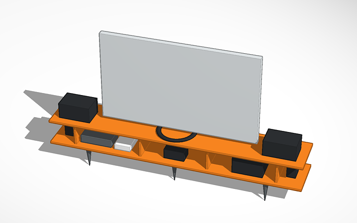 Tv Console Build Indesign 3D design TV Console - Tinkercad