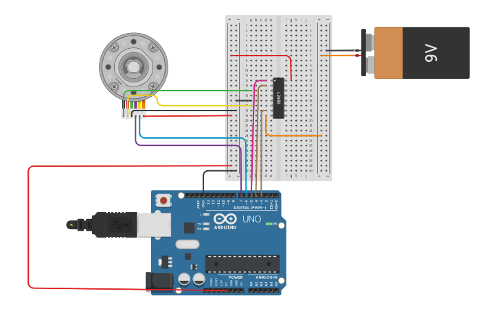 Circuit design DC Motor with Encoder_AngelaGao - Tinkercad