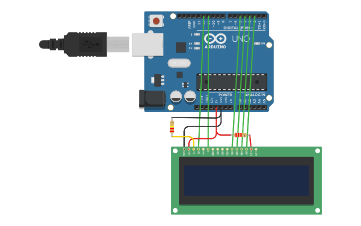 Tinker Card Arduino Circuit design Arduino Tinkercard LCD - Tinkercad