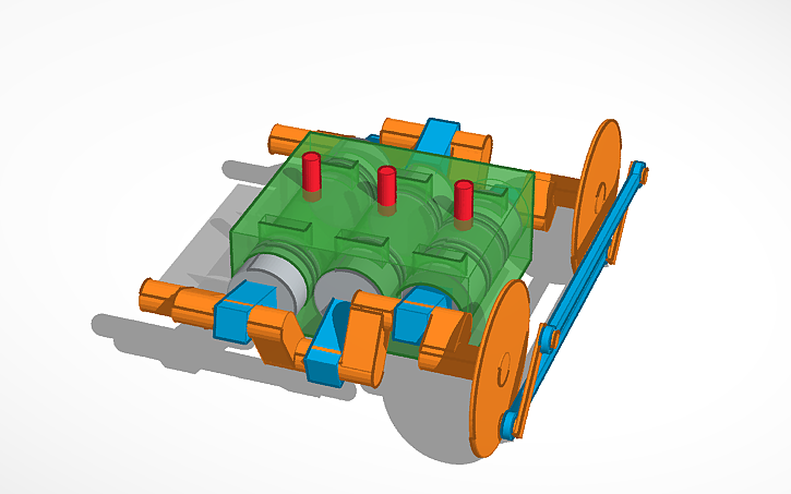 3D design opposed piston engine - Tinkercad