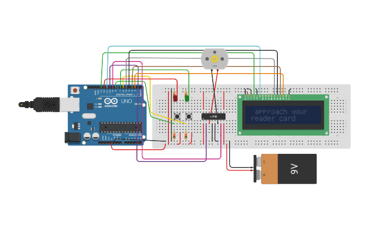 Circuit design RFID example - Tinkercad