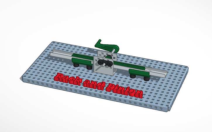 3D design Rack and Pinion - Tinkercad