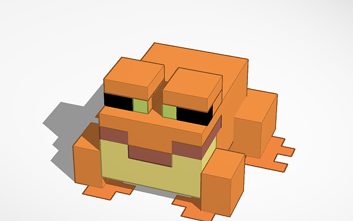 3D design Minecraft frog - Tinkercad