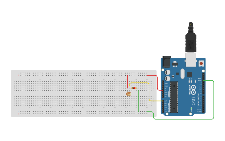 Circuit design Light Sensor - Tinkercad