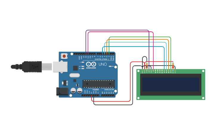 Circuit design “LCD Display using Arduino(Nemeño_Faraday) - Tinkercad