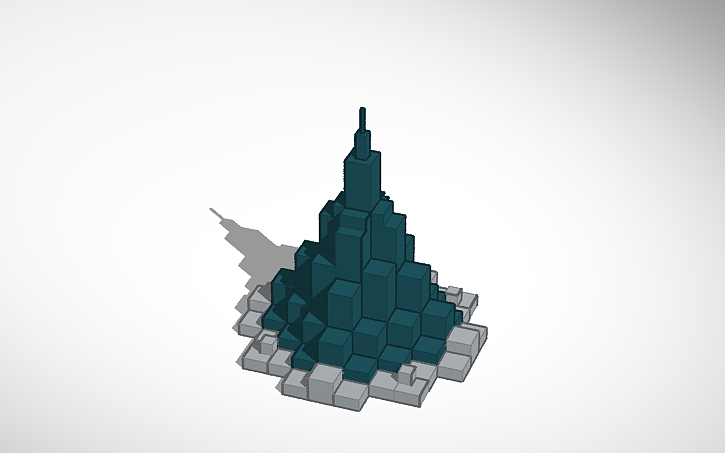 3D design Pointed Minecraft Tower Roof - Tinkercad