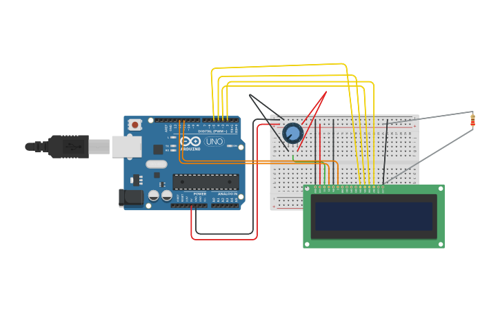 Circuit design Embedded lcd ekran - Tinkercad