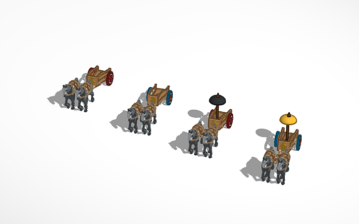 3D design Moving Chariots - Tinkercad