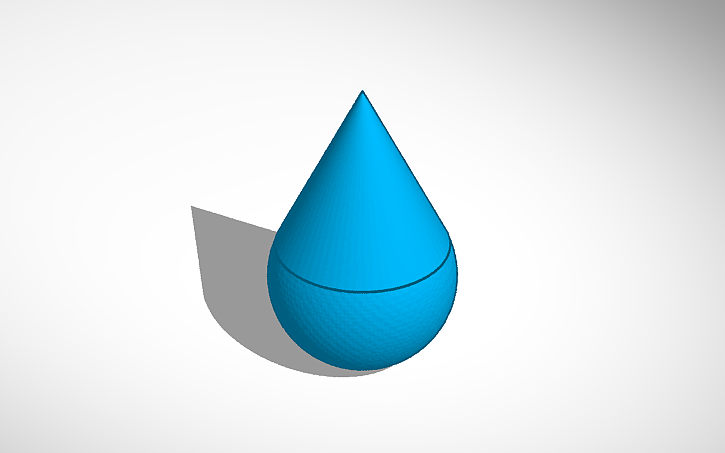 3D design Water drop - Tinkercad