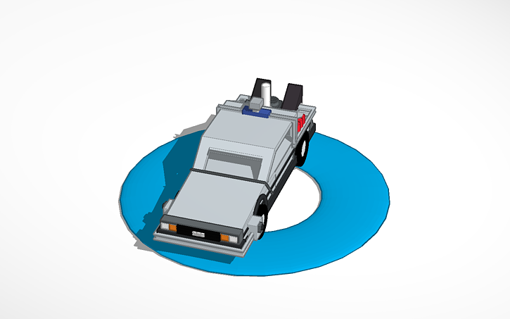 3D design back to the future time machine - Tinkercad
