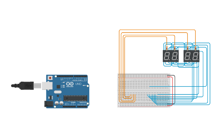 Circuit design SEVEN SEGMENT DIGITAL CLOCK USING ATMEGA 328P-PU ...