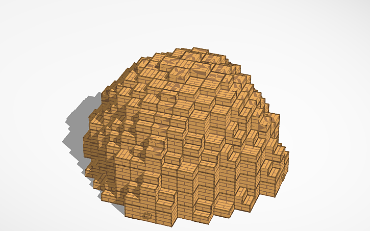 3D design Minecraft curved roof - Tinkercad