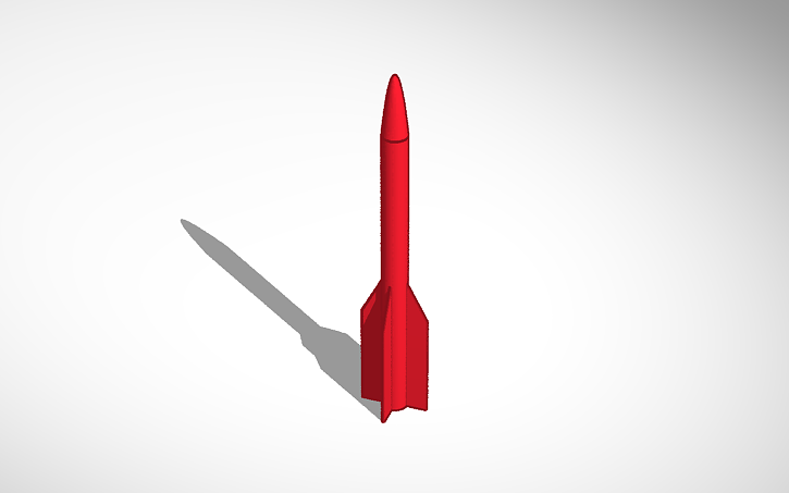 3D design Simple rocket - Tinkercad