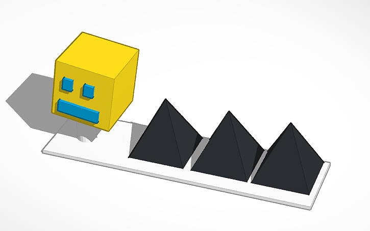 3D design Geometry Dash - Tinkercad