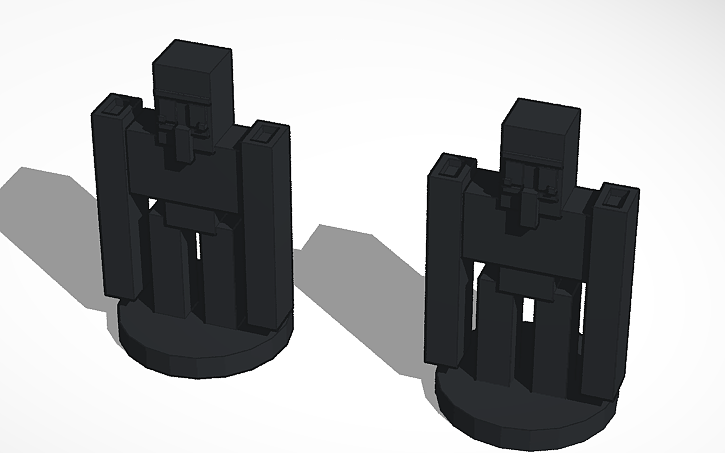 3D design Minecraft chess set: Rook - Tinkercad