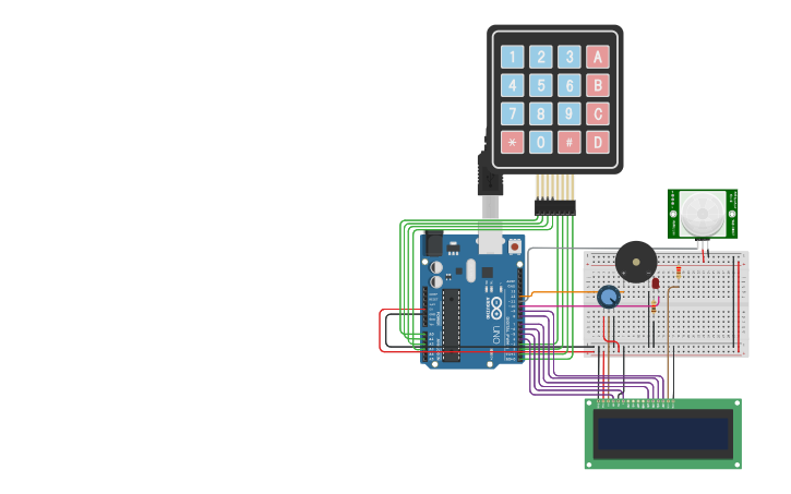 Alarma Arduino Circuit design SISTEMA DE ALARMA CON ARDUINO - Tinkercad