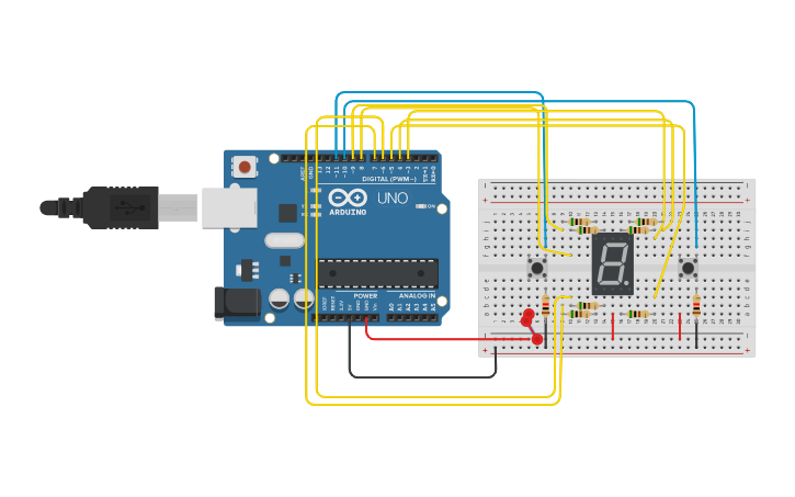 Circuit design Counter - Tinkercad