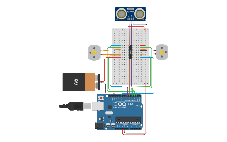 Circuit design Robot Code - Tinkercad