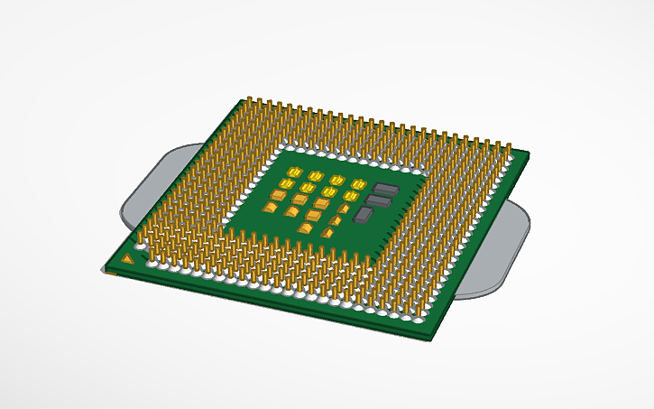 Cpu Cad/design 3D design cpu i9-11900k (central processing unit intel) - Tinkercad