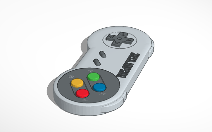 3D design SNES controller - Tinkercad