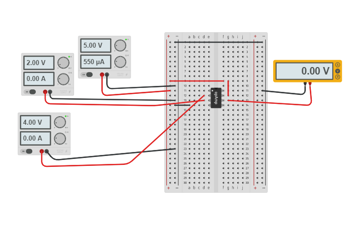 Circuit design Operacional Comparador 2 - Tinkercad