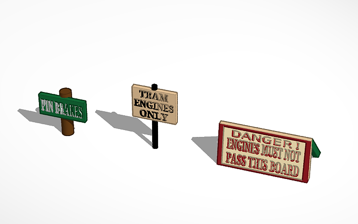 3D design Signs - Tinkercad