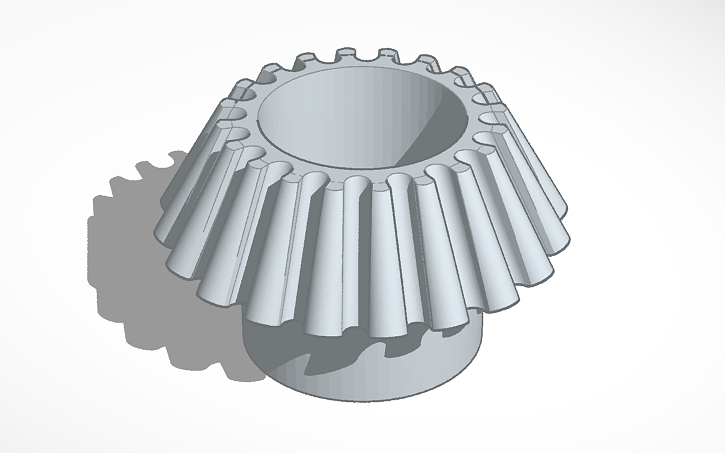 3D design Pinion Gear with 20 straight teeth - Tinkercad