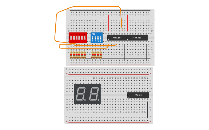 Circuit design logic project phase 1 - Tinkercad