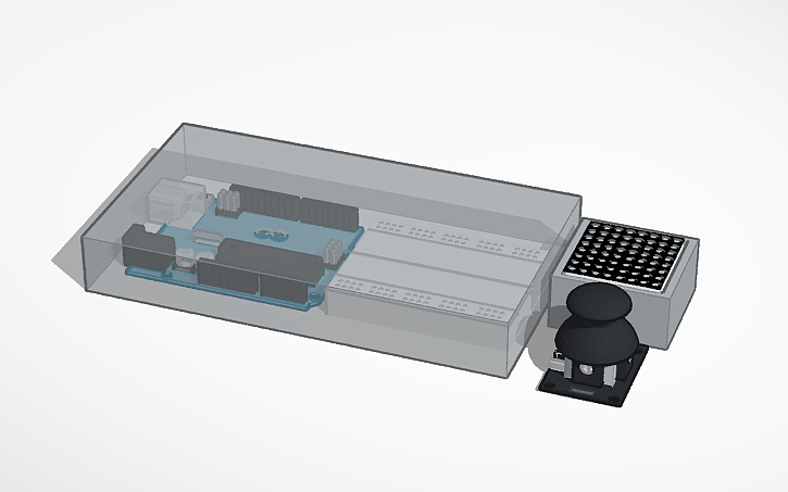 3D design Matriz LED - Tinkercad