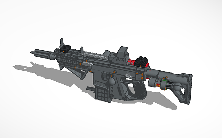 3D design gun but with clear eotech sight - Tinkercad