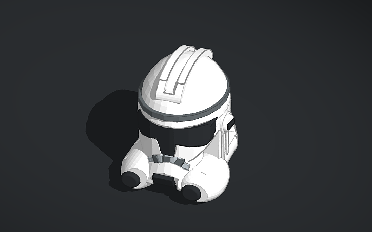 3D design clone trooper helmet - Tinkercad