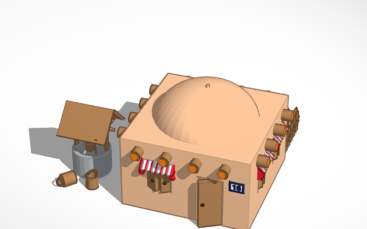 3D design Arabic House - Tinkercad
