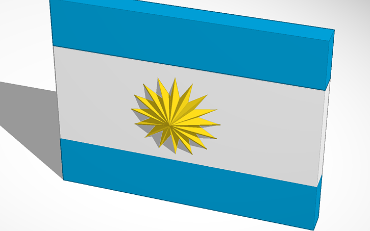 3D design Bad Argentina flag - Tinkercad