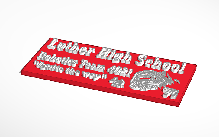 3D design Robotics Sign - Tinkercad