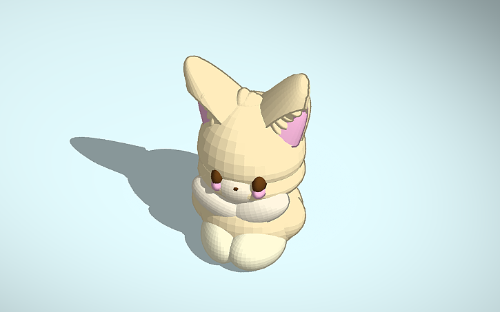 3D design fennec fox !! - Tinkercad