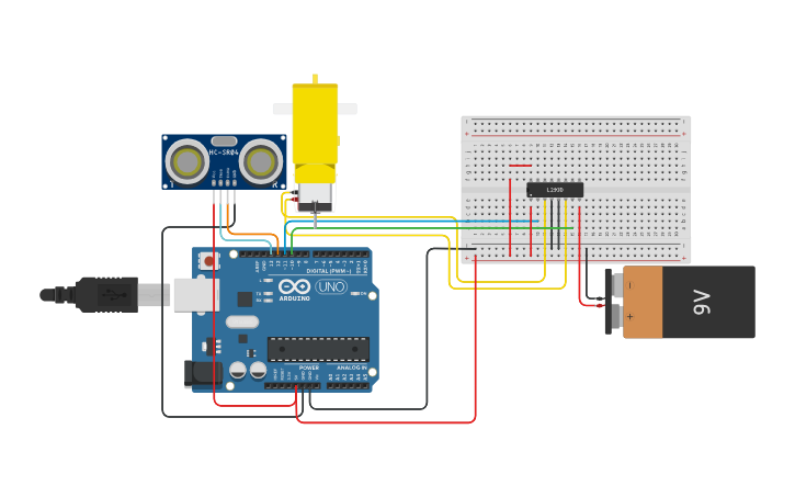Circuit design Module 4 - Hobby gearmotor - Tinkercad