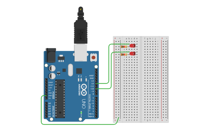 Circuit design Arduino Lesson 2a - Tinkercad