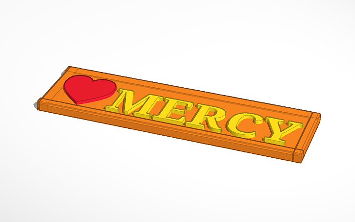 3D design Undertale Mercy Button - Tinkercad