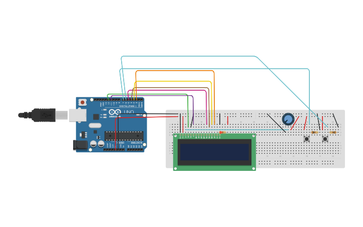 Circuit design Binary Clock - Tinkercad