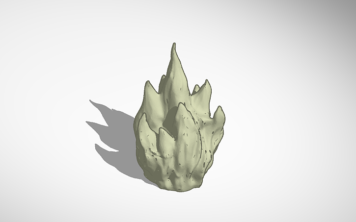 3D design small torch flame - Tinkercad