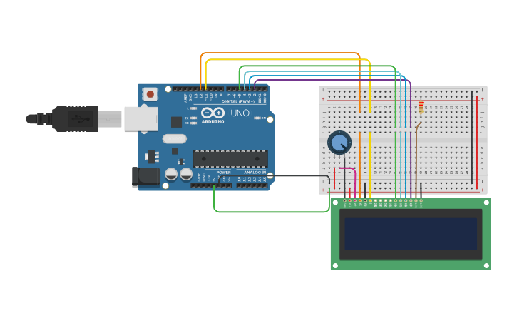 Circuit design RTC Real Time Clock Module on LCD - Tinkercad