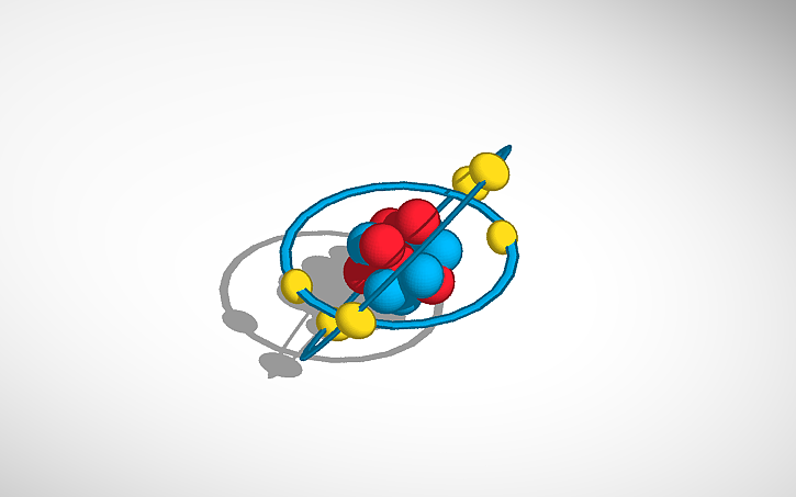 3D design Carbon Atom For chemistry Project - Tinkercad