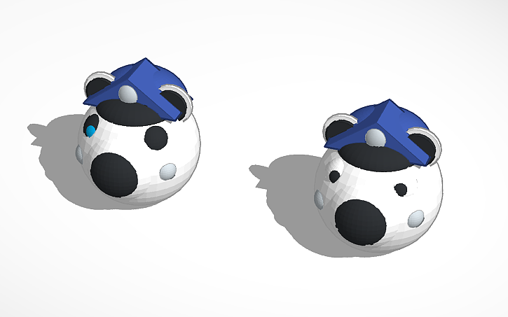 3D design Roblox PIGGY Poley Heads - Tinkercad