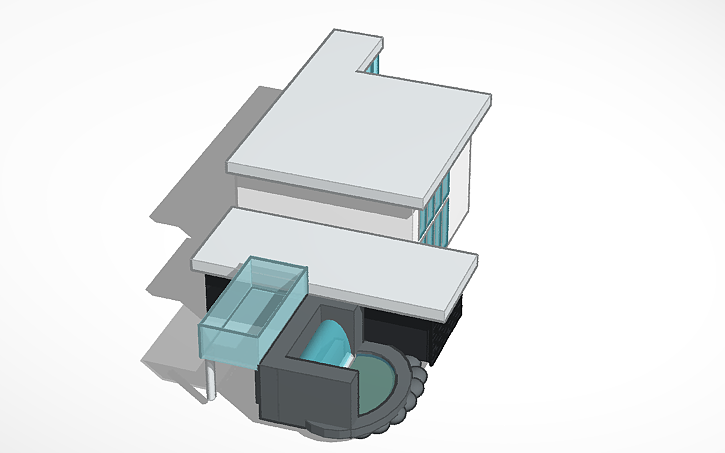 Modern Tinker 3D design Modern House - Tinkercad