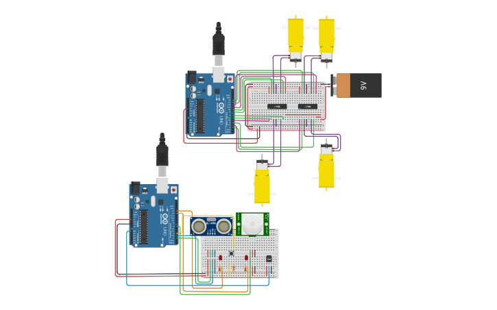 Circuit design RC Car Project Phase II - Tinkercad